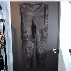SPANX Faux Leather Moto Leggings